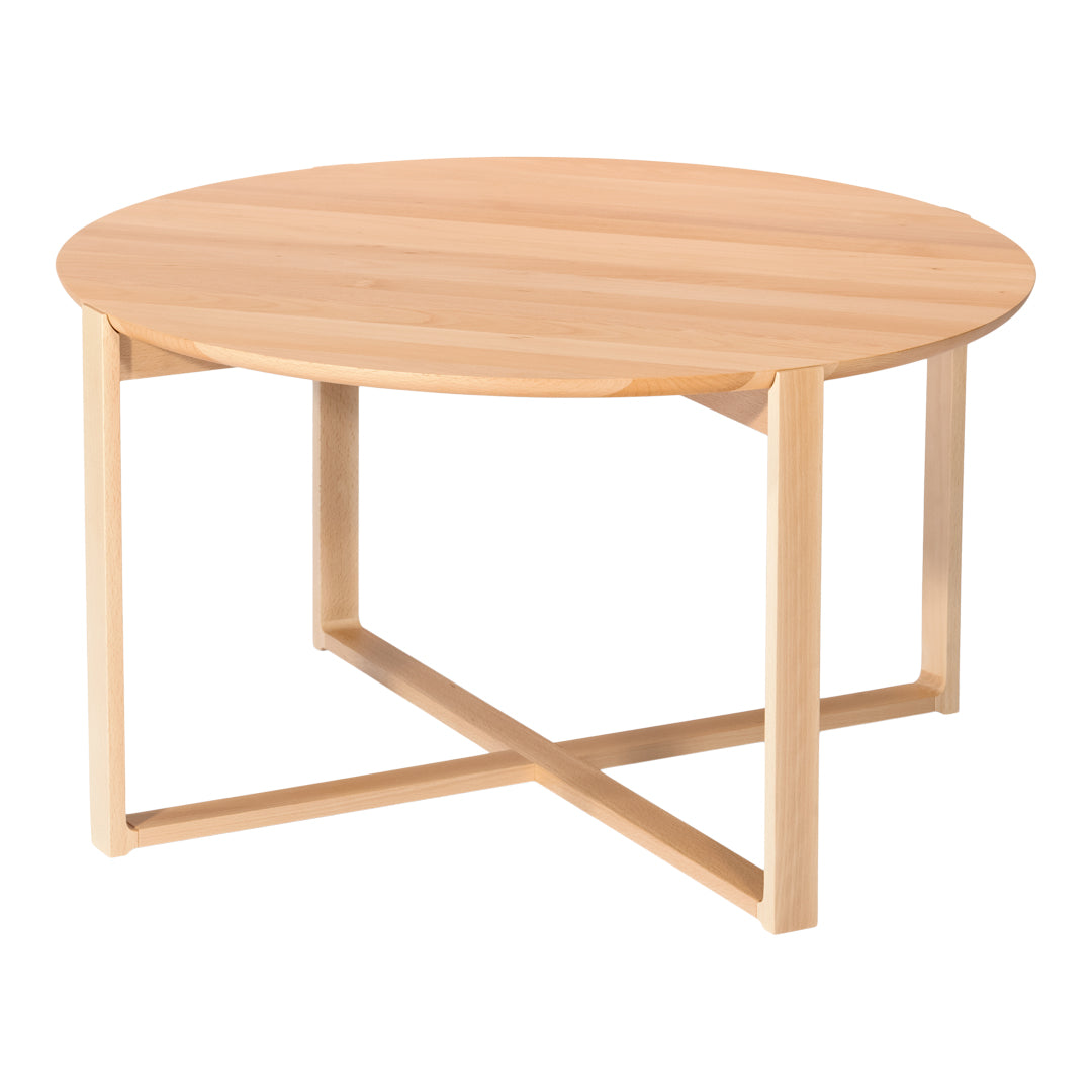 Table basse scandinave en bois de hêtre avec design multi-hauteur réglable pour salon