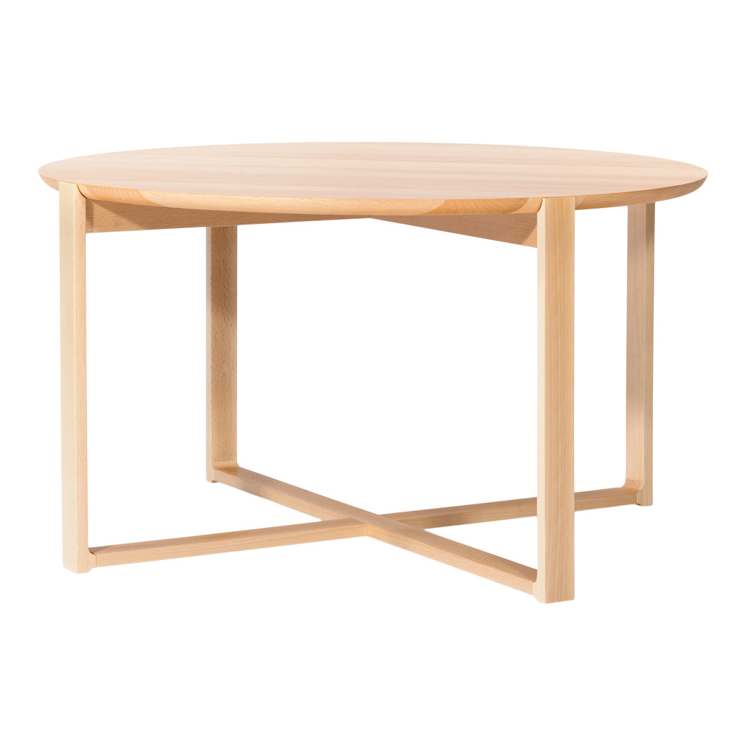 Table basse scandinave en bois de hêtre avec design multi-hauteur réglable pour salon