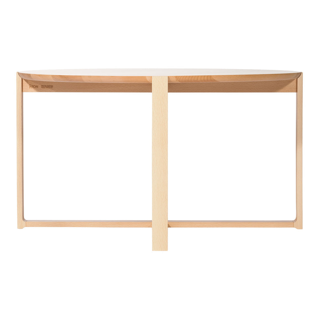Table basse scandinave en bois de hêtre avec design multi-hauteur réglable pour salon