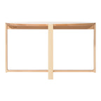Table basse scandinave en bois de hêtre avec design multi-hauteur réglable pour salon