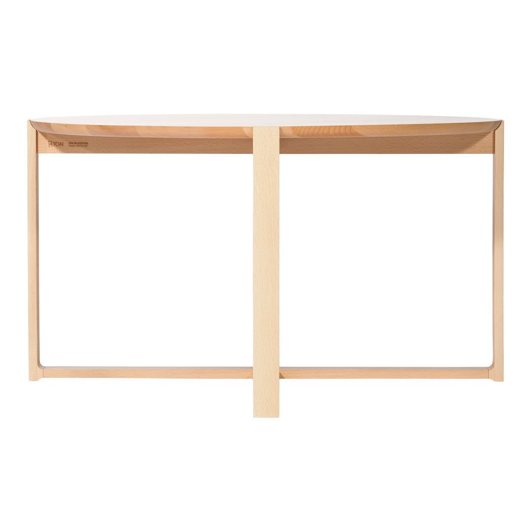 Table basse scandinave en bois de hêtre avec design multi-hauteur réglable pour salon