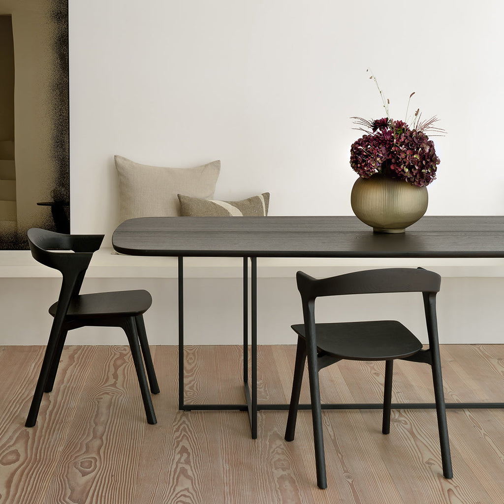 Chaise de salle à manger scandinave en chêne massif, aspect léger, avec coussin optionnel pour la salle à manger