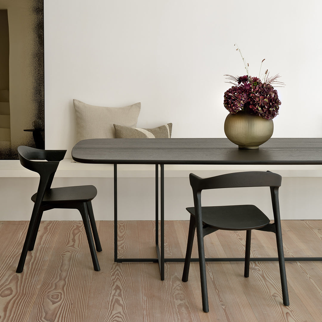 Chaise de salle à manger scandinave en chêne massif, aspect léger, avec coussin optionnel pour la salle à manger