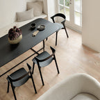 Chaise de salle à manger scandinave en chêne massif, aspect léger, avec coussin optionnel pour la salle à manger