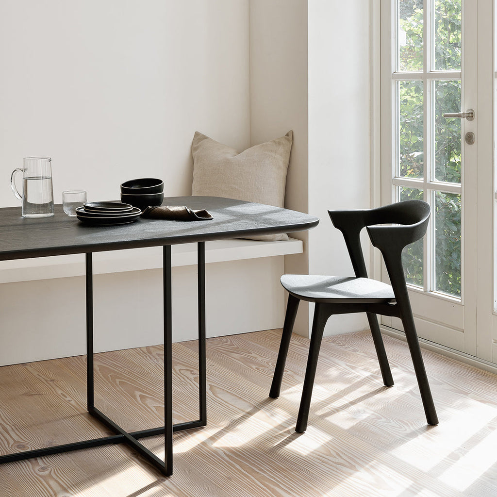Chaise de salle à manger scandinave en chêne massif, aspect léger, avec coussin optionnel pour la salle à manger