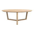 Table basse contemporaine en bois avec piètement trépied épuré pour salon