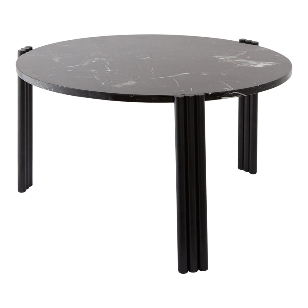 Table basse en marbre et travertin naturel avec ensemble empilable multi-pièces pour salon
