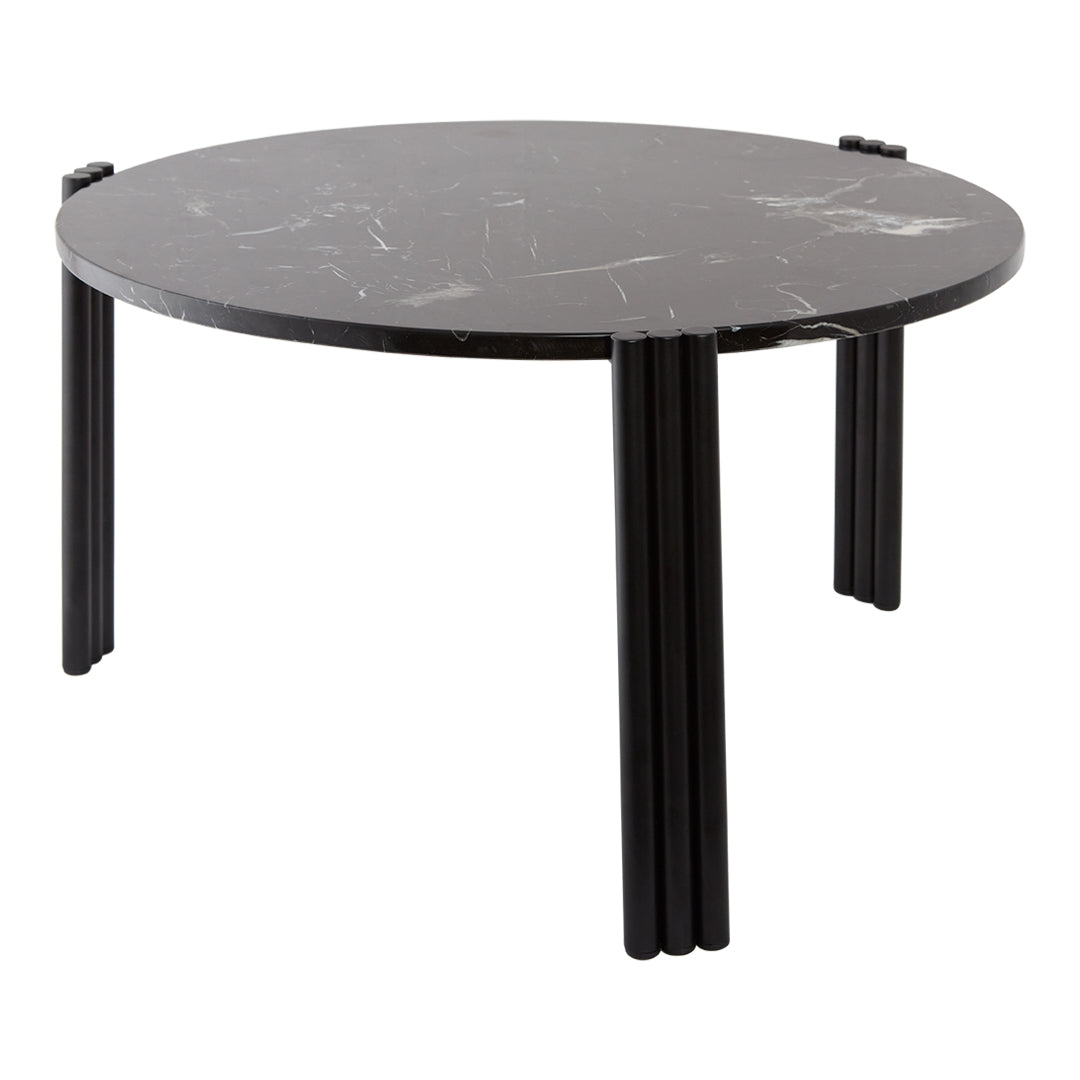 Table basse en marbre et travertin naturel avec ensemble empilable multi-pièces pour salon