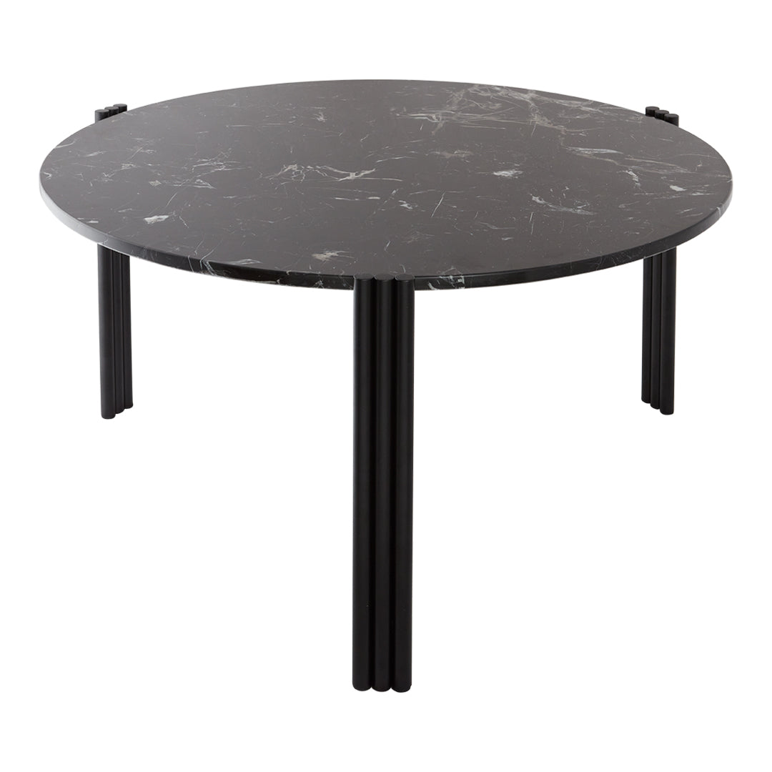 Table basse en marbre et travertin naturel avec ensemble empilable multi-pièces pour salon