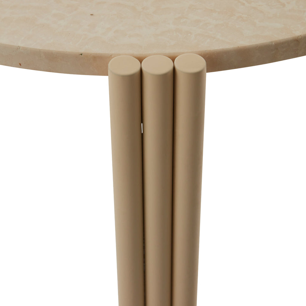 Table basse en marbre et travertin naturel avec ensemble empilable multi-pièces pour salon