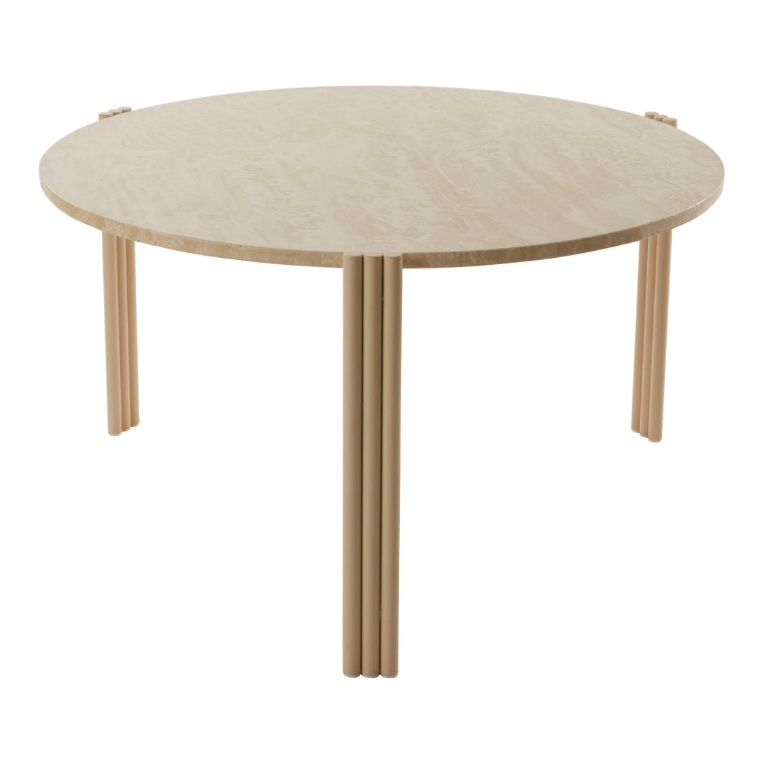 Table basse en marbre et travertin naturel avec ensemble empilable multi-pièces pour salon