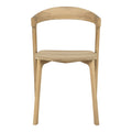 Chaise de salle à manger scandinave en chêne massif, aspect léger, avec coussin optionnel pour la salle à manger
