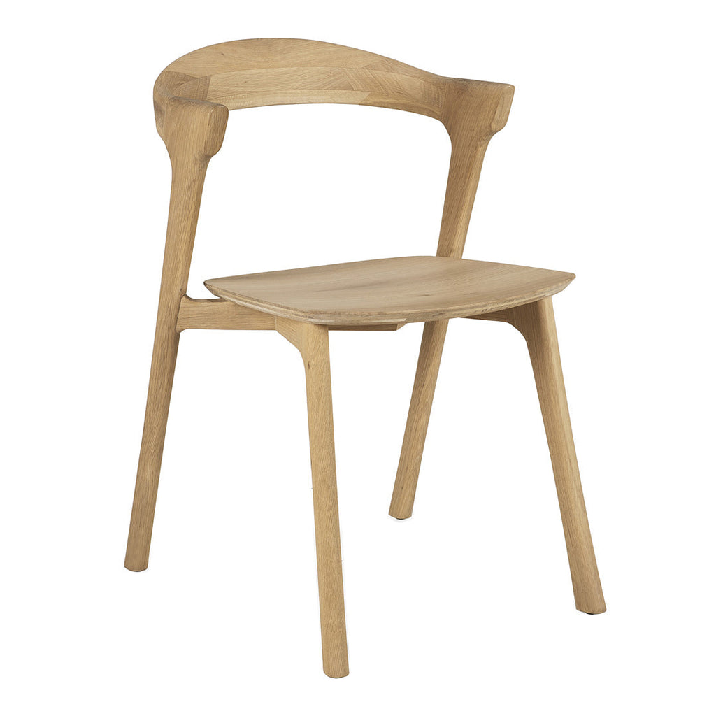 Chaise de salle à manger scandinave en chêne massif, aspect léger, avec coussin optionnel pour la salle à manger