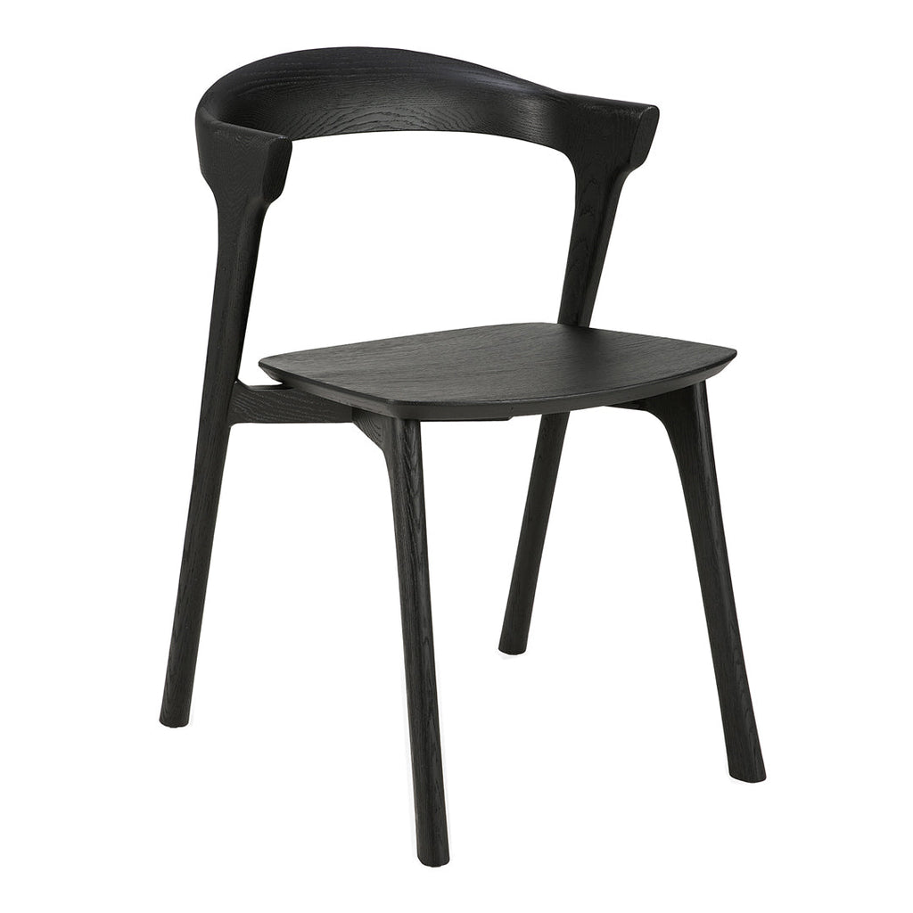 Chaise de salle à manger scandinave en chêne massif, aspect léger, avec coussin optionnel pour la salle à manger