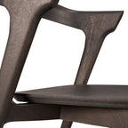 Chaise de salle à manger scandinave en chêne massif, aspect léger, avec coussin optionnel pour la salle à manger