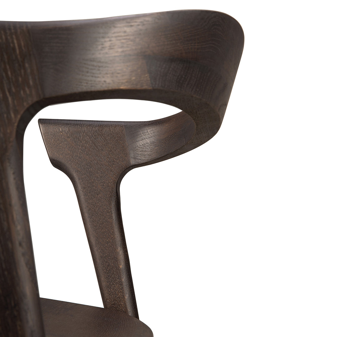 Chaise de salle à manger scandinave en chêne massif, aspect léger, avec coussin optionnel pour la salle à manger