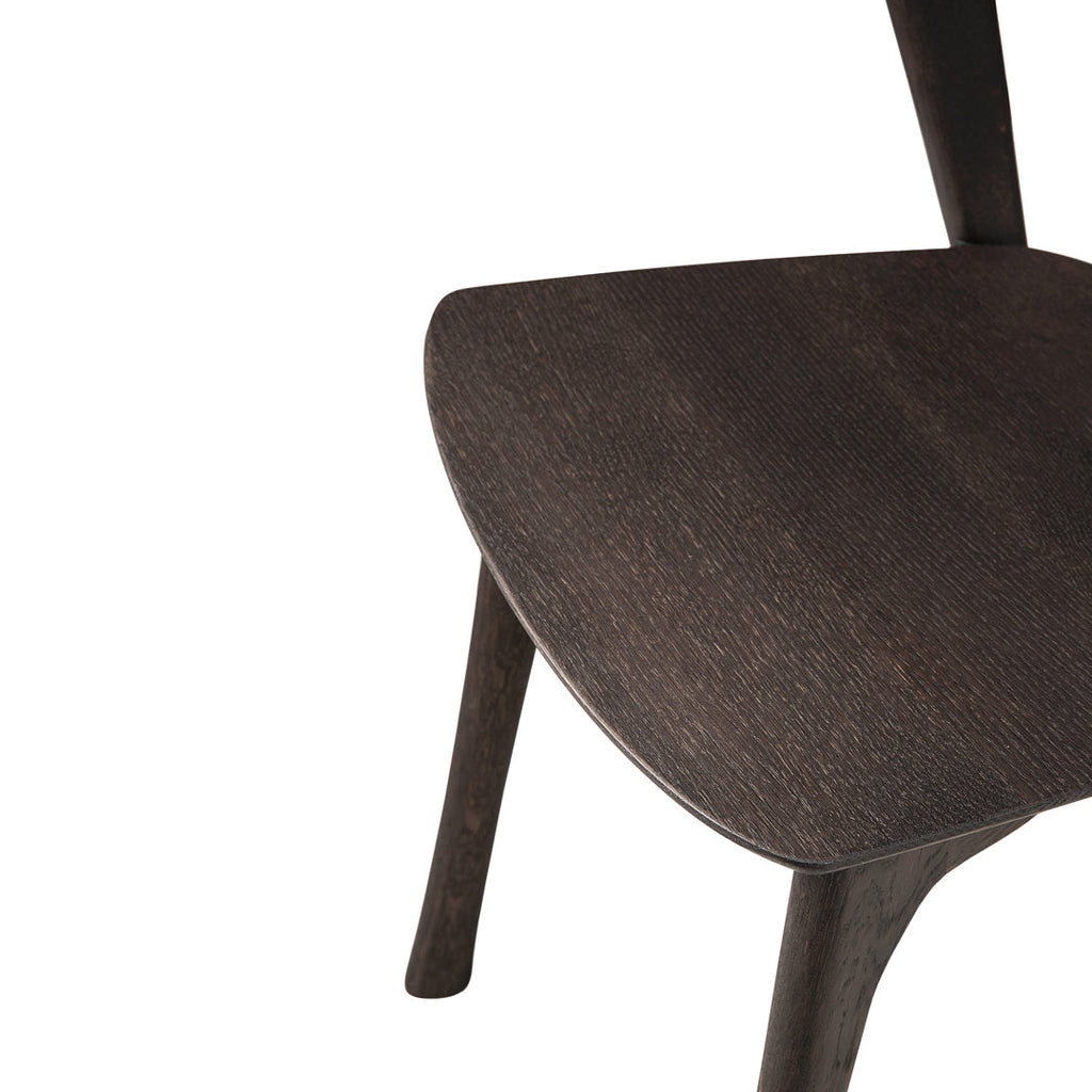 Chaise de salle à manger scandinave en chêne massif, aspect léger, avec coussin optionnel pour la salle à manger
