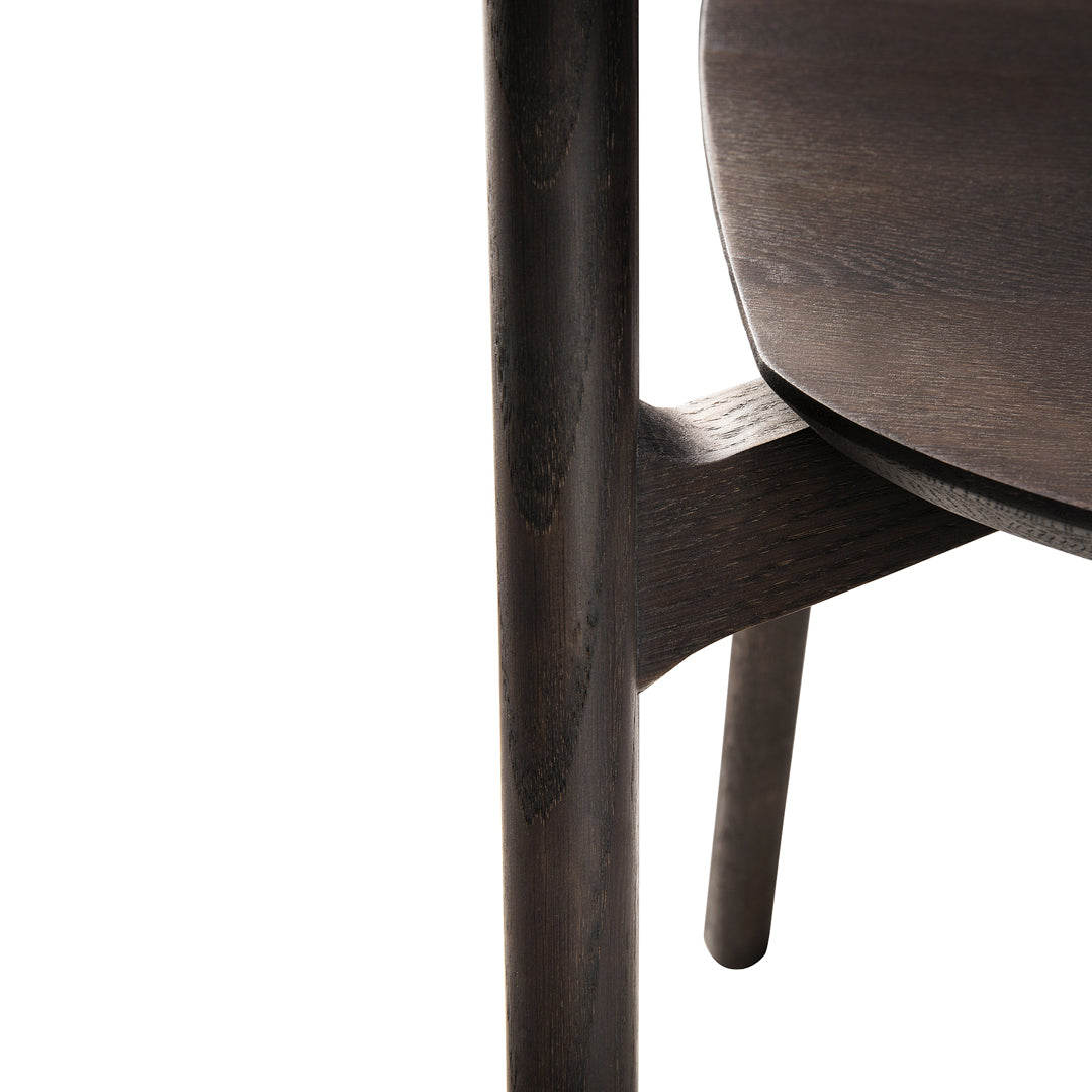 Chaise de salle à manger scandinave en chêne massif, aspect léger, avec coussin optionnel pour la salle à manger