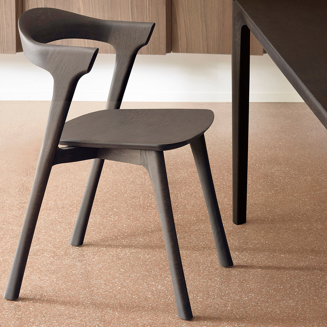 Chaise de salle à manger scandinave en chêne massif, aspect léger, avec coussin optionnel pour la salle à manger