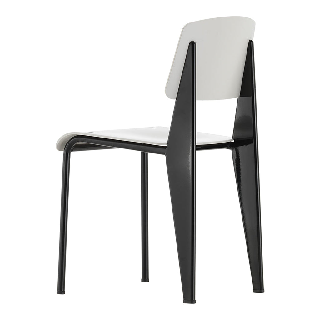 Chaise d'appoint contemporaine en plastique recyclé avec piètement thermolaqué pour salle à manger