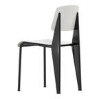 Chaise d'appoint contemporaine en plastique recyclé avec piètement thermolaqué pour salle à manger