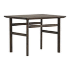 Table Basse Danoise Shaker en Chêne Massif avec Bords Biseautés et Pieds Ovales pour Salon