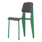 Chaise d'appoint contemporaine en plastique recyclé avec piètement thermolaqué pour salle à manger
