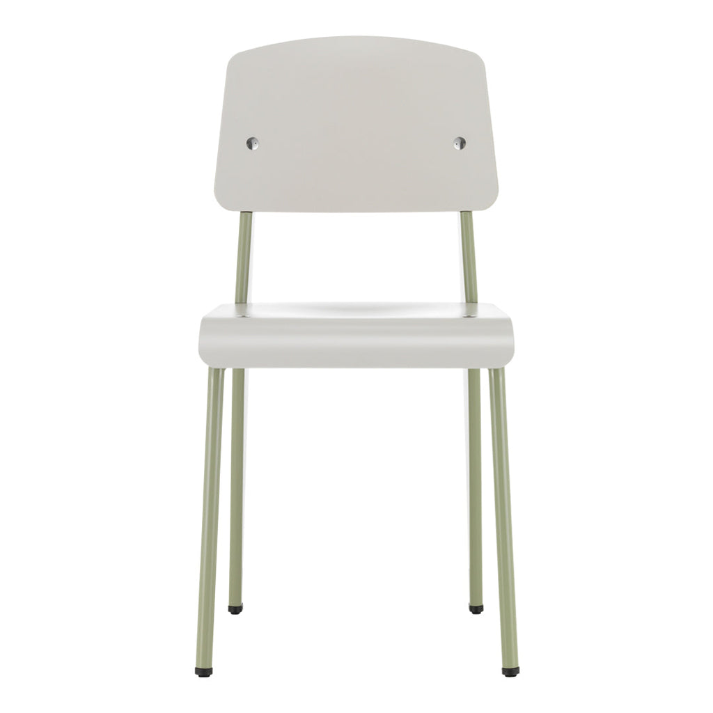 Chaise d'appoint contemporaine en plastique recyclé avec piètement thermolaqué pour salle à manger