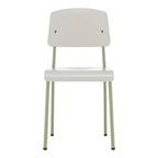 Chaise d'appoint contemporaine en plastique recyclé avec piètement thermolaqué pour salle à manger