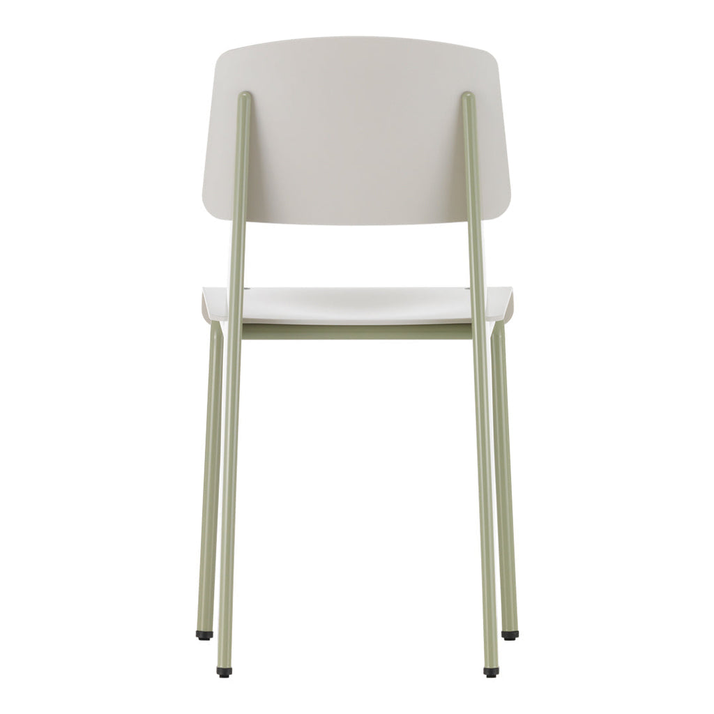 Chaise d'appoint contemporaine en plastique recyclé avec piètement thermolaqué pour salle à manger