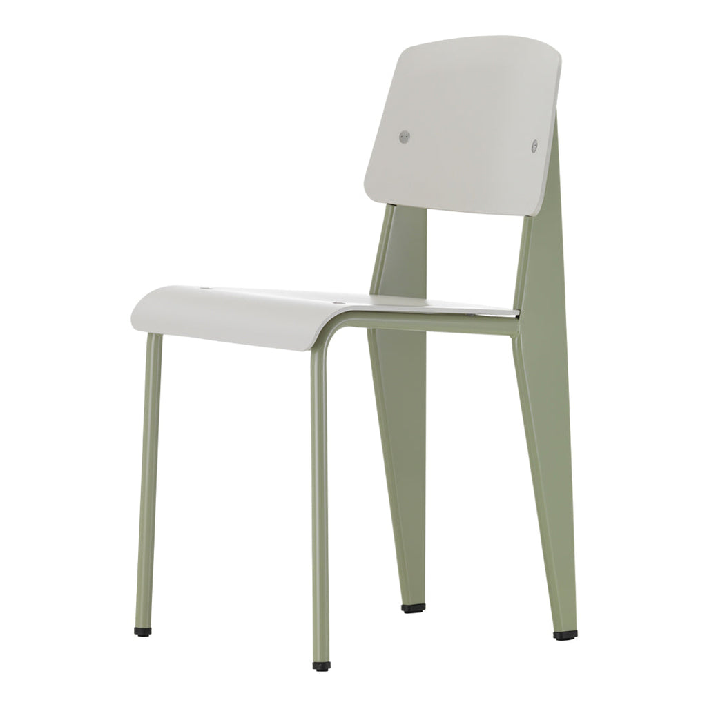 Chaise d'appoint contemporaine en plastique recyclé avec piètement thermolaqué pour salle à manger