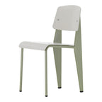 Chaise d'appoint contemporaine en plastique recyclé avec piètement thermolaqué pour salle à manger