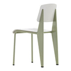 Chaise d'appoint contemporaine en plastique recyclé avec piètement thermolaqué pour salle à manger