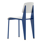 Chaise d'appoint contemporaine en plastique recyclé avec piètement thermolaqué pour salle à manger