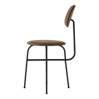 Chaise de salle à manger Bauhaus minimaliste entièrement tapissée avec structure en acier aux lignes épurées
