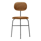 Chaise de salle à manger Bauhaus minimaliste entièrement tapissée avec structure en acier aux lignes épurées