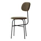 Chaise de salle à manger Bauhaus minimaliste entièrement tapissée avec structure en acier aux lignes épurées