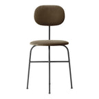 Chaise de salle à manger Bauhaus minimaliste entièrement tapissée avec structure en acier aux lignes épurées