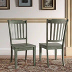 Chaises de salle à manger en bois à lattes