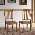 Chaises de salle à manger en bois à lattes
