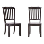 Chaises de salle à manger en bois à lattes
