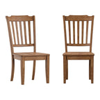 Chaises de salle à manger en bois à lattes