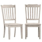 Chaises de salle à manger en bois à lattes