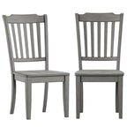 Chaises de salle à manger en bois à lattes