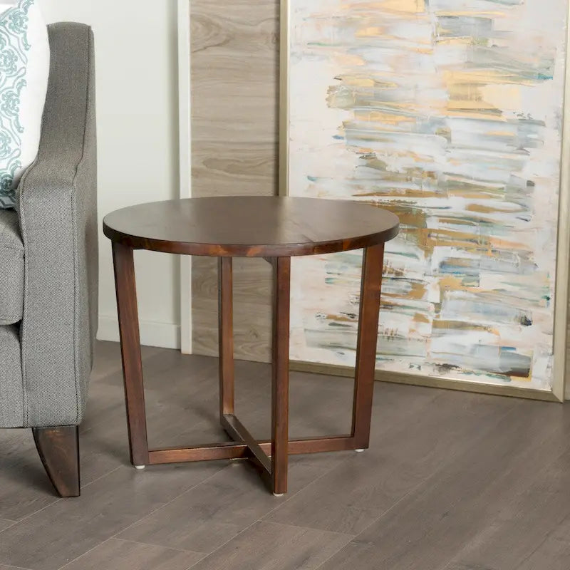 Table d'appoint Tansy ronde en bois d'acacia