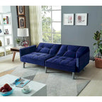 75.6 Joli canapé-lit convertible en velours Futon Causeuses