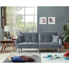 75.6 Joli canapé-lit convertible en velours Futon Causeuses