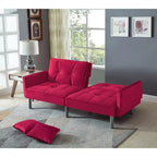 75.6 Joli canapé-lit convertible en velours Futon Causeuses