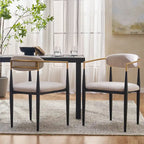 Chaises de salle à manger Elmore rembourrées au design industriel moderne avec structure en fer
