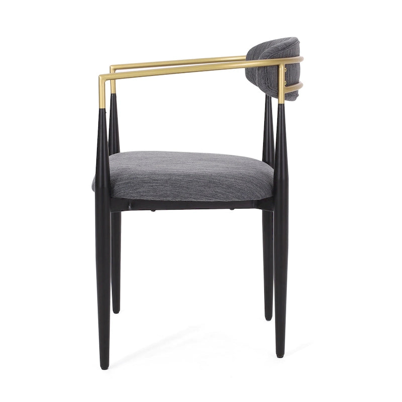 Chaises de salle à manger Elmore rembourrées au design industriel moderne avec structure en fer
